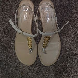 SPARKLEY GOLD AND SLIVER FLATS NEVER WORN